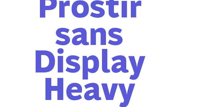 Prostir sans Display Heavy Font