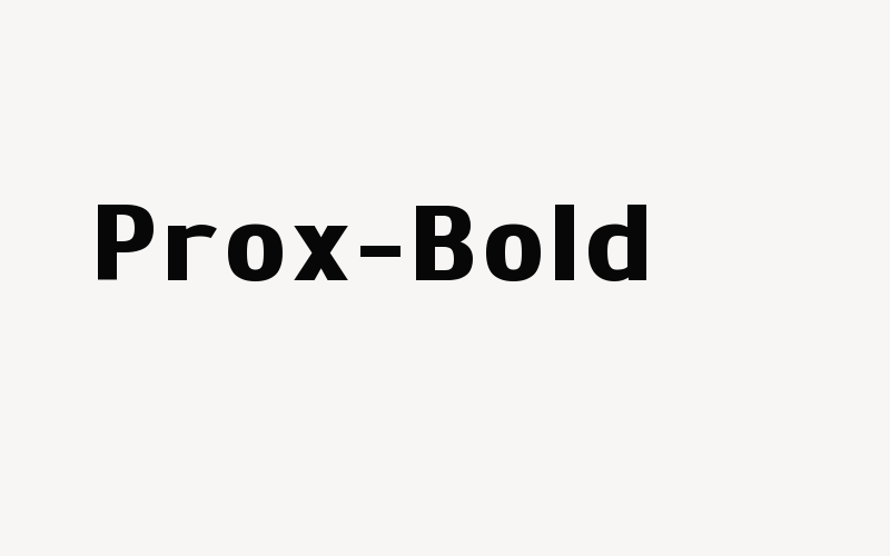 Prox-Bold Font