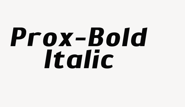 Prox-Bold Italic Font