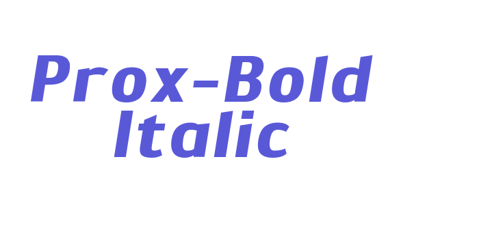 Prox-Bold Italic Font Download