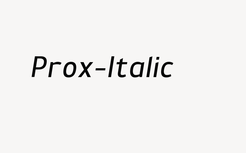 Prox-Italic Font