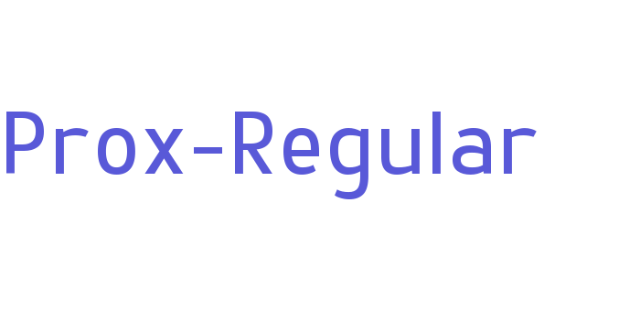 Prox-Regular Font Download