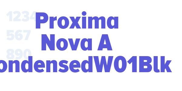 Proxima Nova A CondensedW01Blk font free