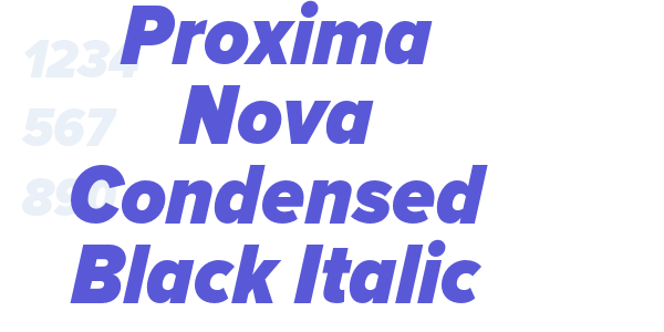 Proxima Nova Condensed Black Italic font free