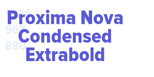 Proxima Nova Condensed Extrabold font free