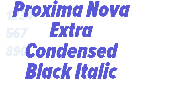 Proxima Nova Extra Condensed Black Italic font free