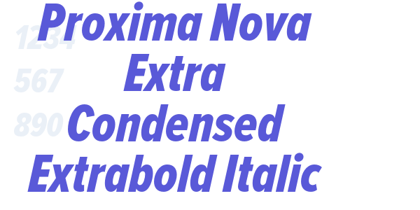 Proxima Nova Extra Condensed Extrabold Italic font free