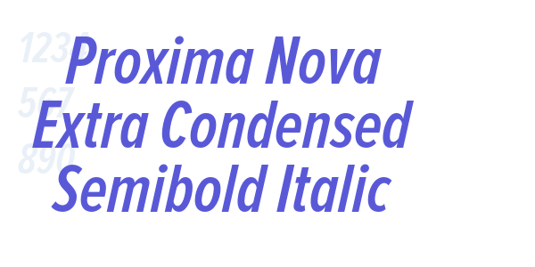 Proxima Nova Extra Condensed Semibold Italic font free