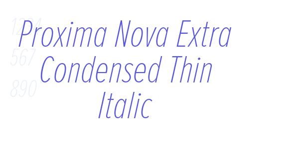 Proxima Nova Extra Condensed Thin Italic font free