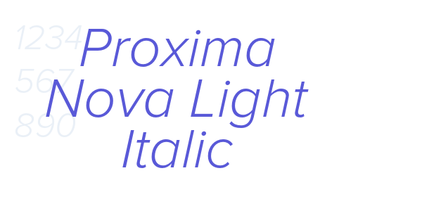 Proxima Nova Light Italic font free