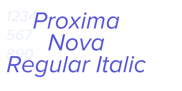 Proxima Nova Regular Italic font free