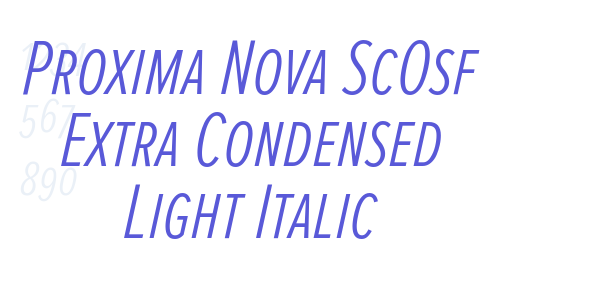 Proxima Nova ScOsf Extra Condensed Light Italic font free