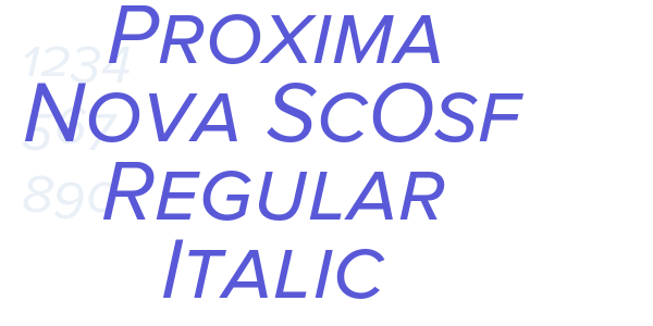 Proxima Nova ScOsf Regular Italic font free