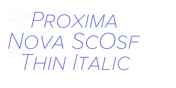 Proxima Nova ScOsf Thin Italic font free