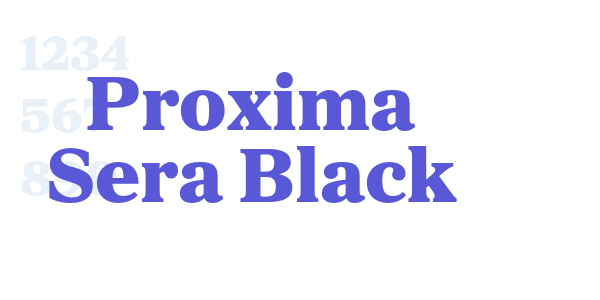 Proxima Sera Black font free