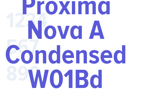 Proxima Nova A Condensed W01Bd Font