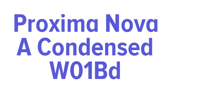 Proxima Nova A Condensed W01Bd Font Download