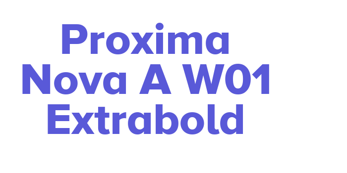 Proxima Nova A W01 Extrabold Font Download