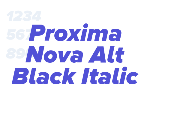 Proxima Nova Alt Black Italic Font Download