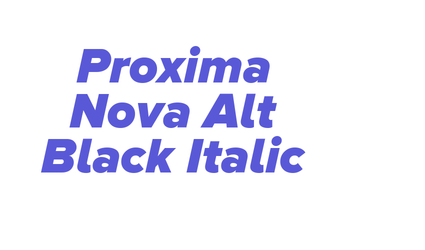 Proxima Nova Alt Black Italic Font Download