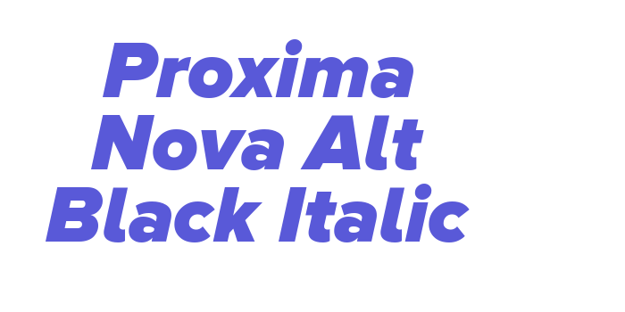 Proxima Nova Alt Black Italic Font Download