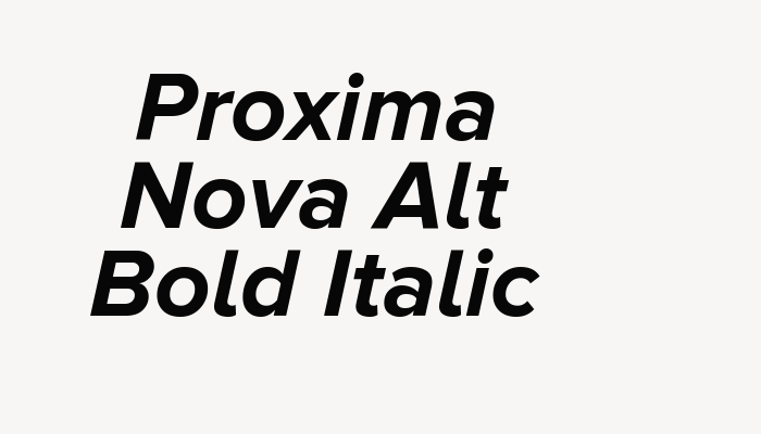 Proxima Nova Alt Bold Italic font download