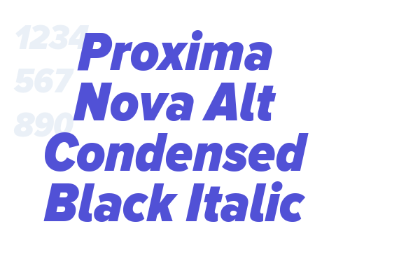 Proxima Nova Alt Condensed Black Italic Font Download