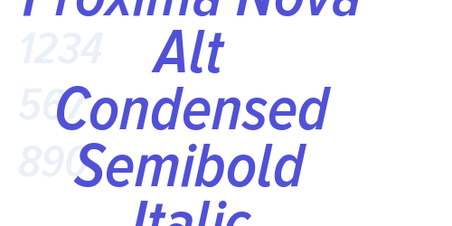 Proxima Nova Alt Condensed Semibold Italic-font-download