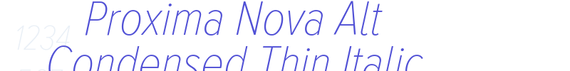 Proxima Nova Alt Condensed Thin Italic-font
