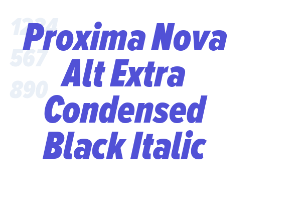 Proxima Nova Alt Extra Condensed Black Italic Font Download