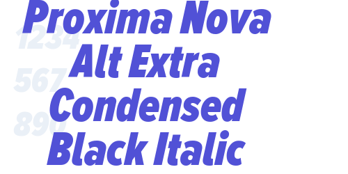 Proxima Nova Alt Extra Condensed Black Italic-font-download