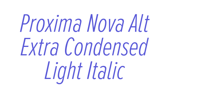 Proxima Nova Alt Extra Condensed Light Italic Font Download