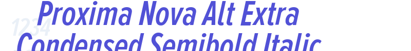 Proxima Nova Alt Extra Condensed Semibold Italic-font