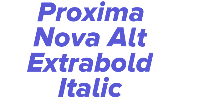 Proxima Nova Alt Extrabold Italic Font Download