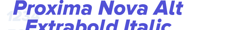 Proxima Nova Alt Extrabold Italic-font