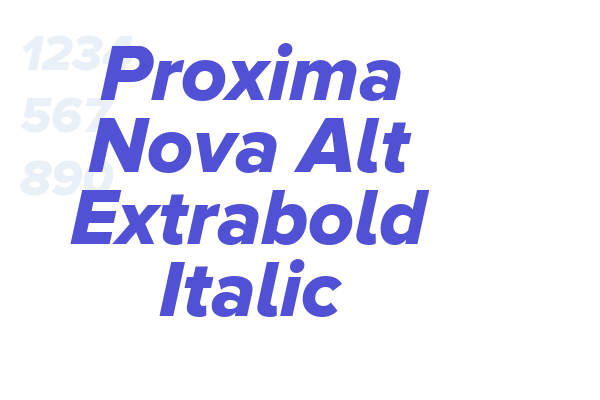 Proxima Nova Alt Extrabold Italic
