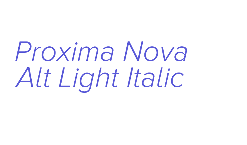 Proxima Nova Alt Light Italic Font Download