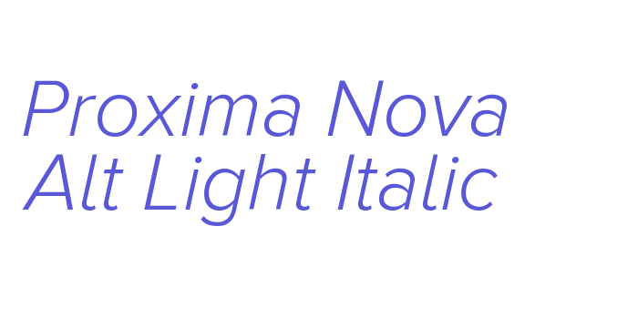 Proxima Nova Alt Light Italic Font Download