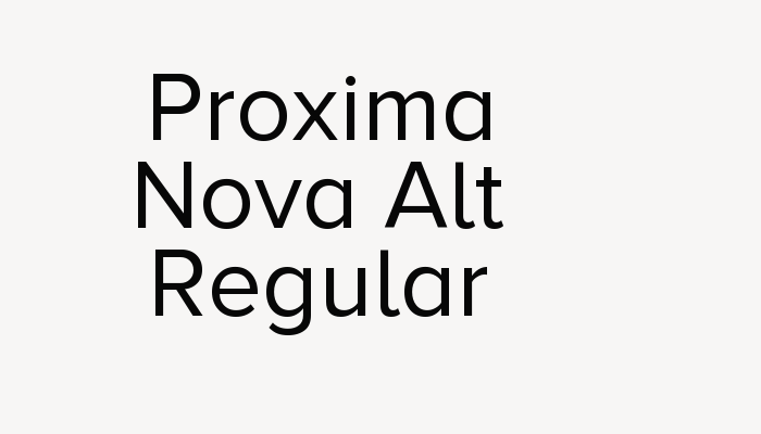 Proxima Nova Alt Regular font download