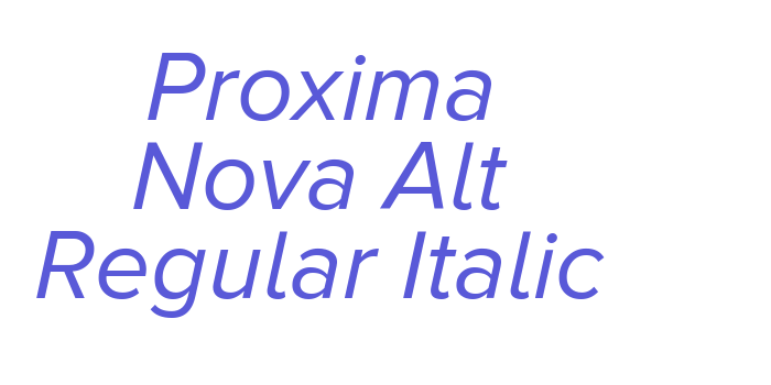 Proxima Nova Alt Regular Italic Font Download