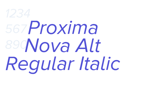 Proxima Nova Alt Regular Italic