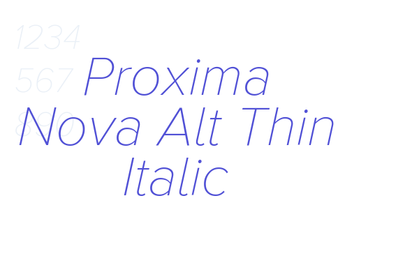 Proxima Nova Alt Thin Italic