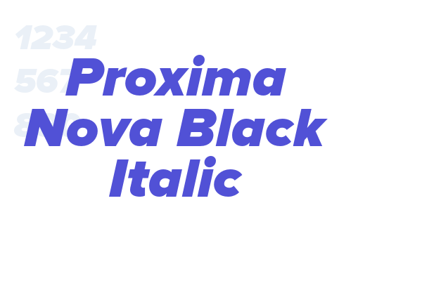 Proxima Nova Black Italic Font Download