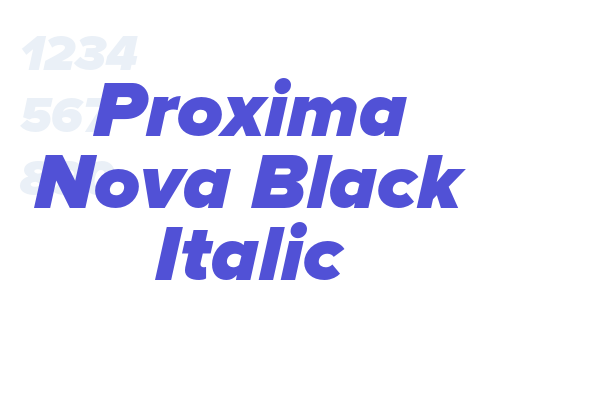 Proxima Nova Black Italic
