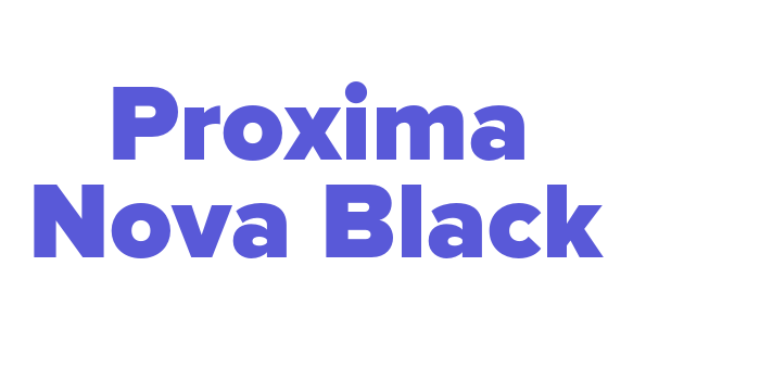 Proxima Nova Black Font