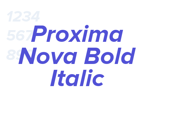Proxima Nova Bold Italic