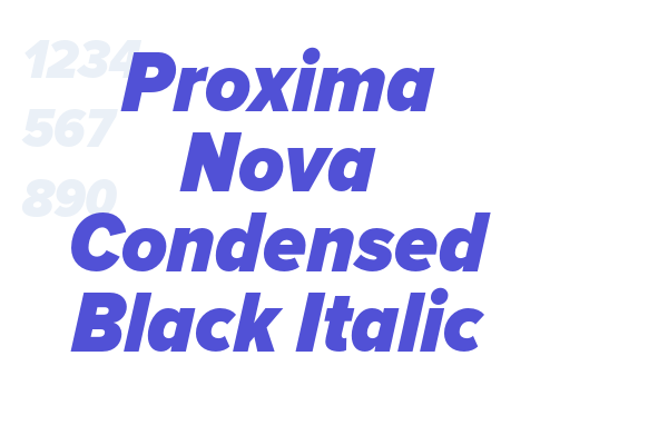 Proxima Nova Condensed Black Italic Font Download