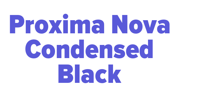 Proxima Nova Condensed Black Font Download