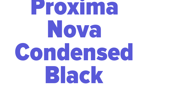 Proxima Nova Condensed Black Font