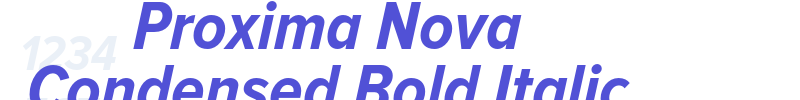 Proxima Nova Condensed Bold Italic-font